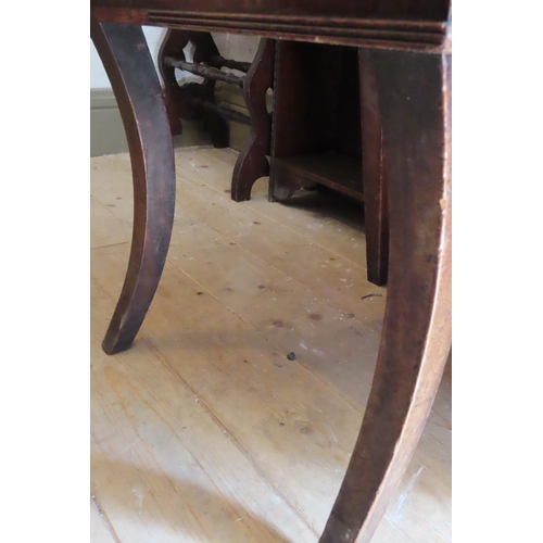 672 - Regency Mahogany Hall Chair Sabre Form Supports