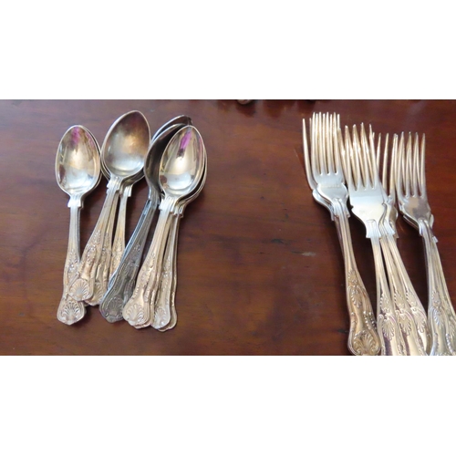 673 - Large Collection of Silver Plated Table Cutlery Natural Set Quantity as Photographed