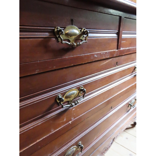 680 - Antique Mahogany Chest of Two Short and Three Long Drawers Approximately 3ft 4 Inches Wide