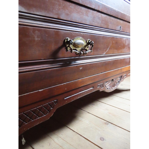 680 - Antique Mahogany Chest of Two Short and Three Long Drawers Approximately 3ft 4 Inches Wide