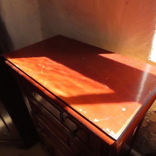 694 - Walnut Chest of Four Long Drawers Approximately 24 Inches Wide x 30 Inches High