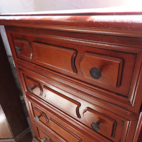 694 - Walnut Chest of Four Long Drawers Approximately 24 Inches Wide x 30 Inches High