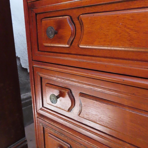 694 - Walnut Chest of Four Long Drawers Approximately 24 Inches Wide x 30 Inches High