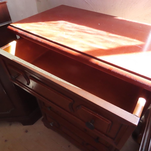 694 - Walnut Chest of Four Long Drawers Approximately 24 Inches Wide x 30 Inches High