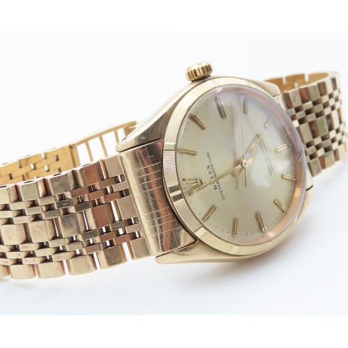 1 - Rolex Oyster Perpetual Superlative Gentleman's Chromometer Wristwatch 9 Carat Yellow Gold Case with ... 
