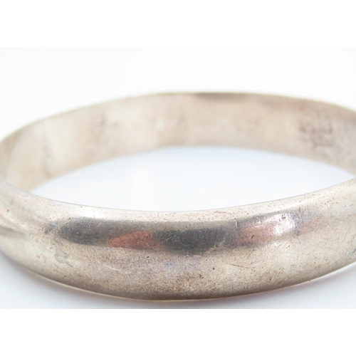 167 - Two Silver Bangles Hinge Form 7cm and 6.5cm Inner Diameter