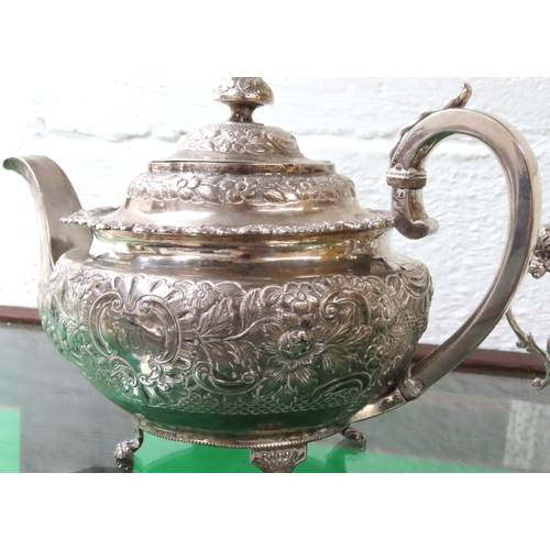 176 - Irish Silver Tea Set Hallmarked Dublin 1821 Charles Marsh 1,446 Gram Weight