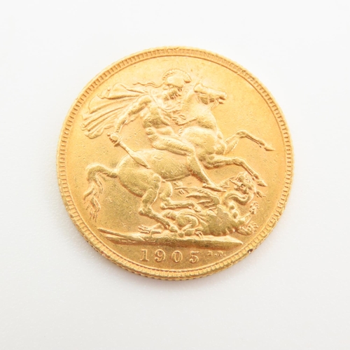 212 - Full Gold Sovereign Dated 1905