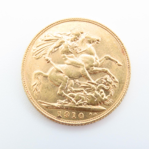 216 - Full Gold Sovereign Dated 1910