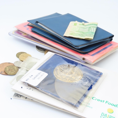 218 - Collection of Various Old Coins and Bank Notes Quantity as Photographed