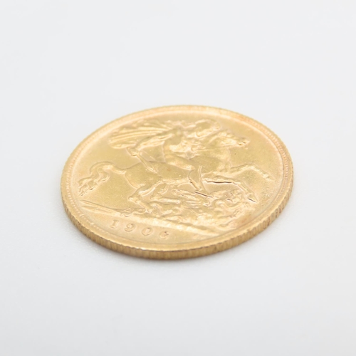 219 - Half Gold Sovereign Dated 1906