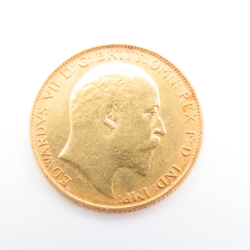 221 - Half Gold Sovereign Dated 1908