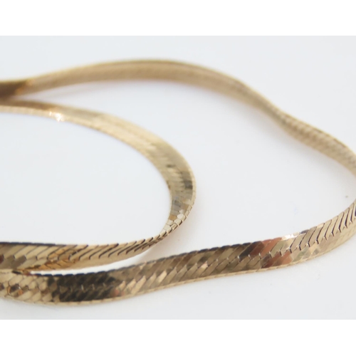 229 - 9 Carat Yellow Gold Flatweave Ladies Necklace 40cm Long