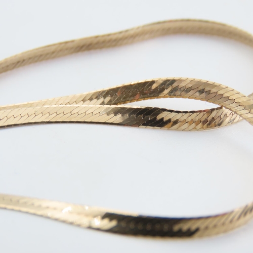 229 - 9 Carat Yellow Gold Flatweave Ladies Necklace 40cm Long