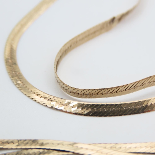 229 - 9 Carat Yellow Gold Flatweave Ladies Necklace 40cm Long