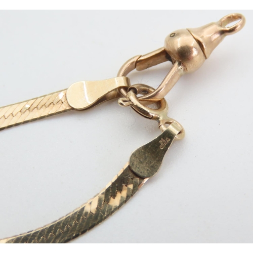 229 - 9 Carat Yellow Gold Flatweave Ladies Necklace 40cm Long