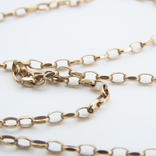 232 - Siobhan 9 Carat Yellow Gold Pendant Necklace Pendant 4cm Wide Approximately Chain 50cm Long