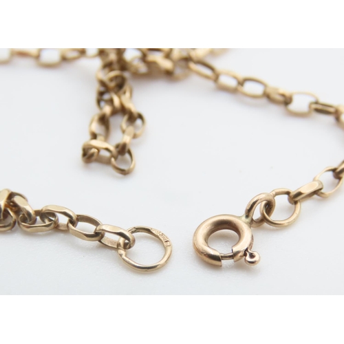 232 - Siobhan 9 Carat Yellow Gold Pendant Necklace Pendant 4cm Wide Approximately Chain 50cm Long