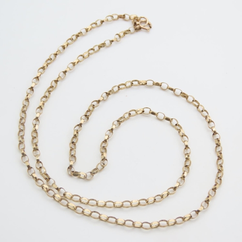 237 - 9 Carat Yellow Gold Necklace Interlinking Form 52cm Long