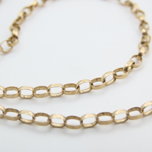 237 - 9 Carat Yellow Gold Necklace Interlinking Form 52cm Long