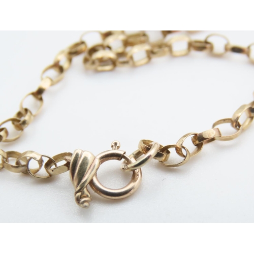 237 - 9 Carat Yellow Gold Necklace Interlinking Form 52cm Long
