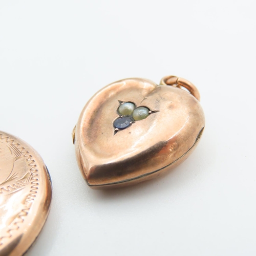 293 - 9 Carat Rose Gold Pendants Hinge Form Largest 3cm Diameter