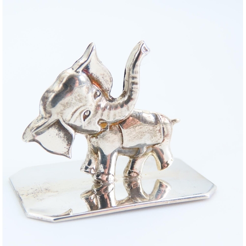 85 - Two Novelty Silver Figures of Bambi and Dumbo Each 4cm and 5cm High