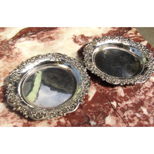 855 - Pair of Continental Silver Table Dishes Each Approximately 4 inches Diameter