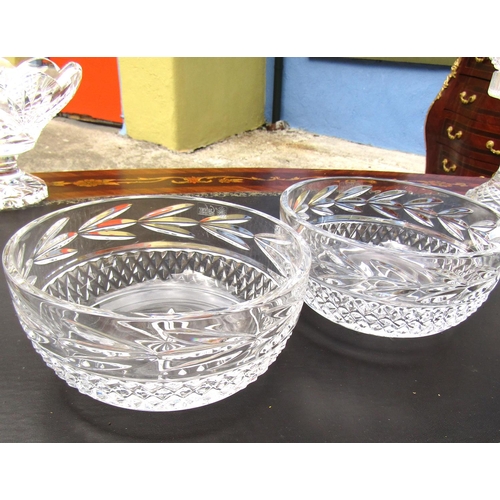 864 - Pair of Irish Cut Crystal Bowls