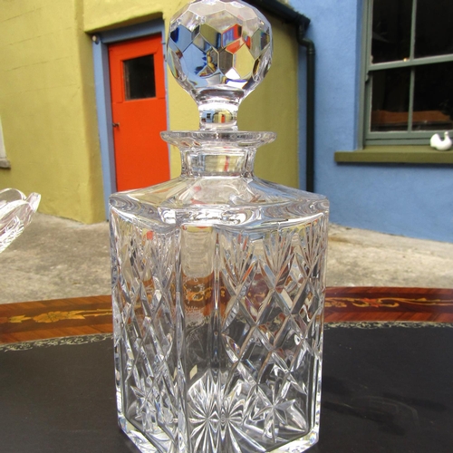 865 - Irish Cut Crystal Decanter with Original Stopper