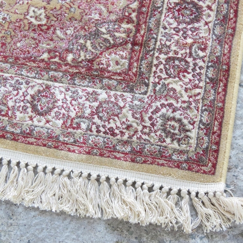 895 - Burgundy Ground Rug Approximately 5ft Long