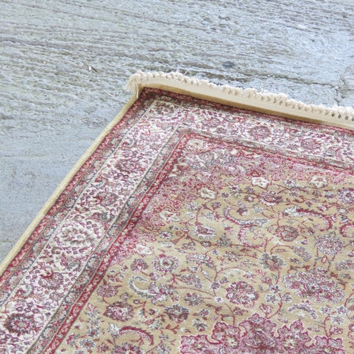 895 - Burgundy Ground Rug Approximately 5ft Long