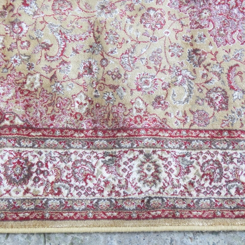 895 - Burgundy Ground Rug Approximately 5ft Long