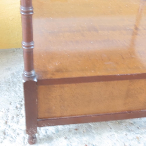 896 - Mahogany Two Tier Occasional Table Turned Corner Supports Approximately 20 Inches Square x 22 Inches... 