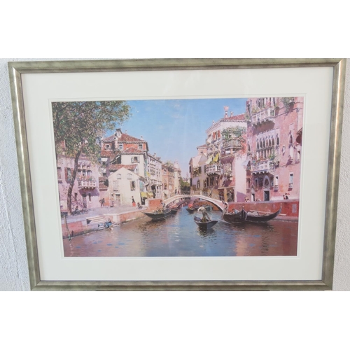 897 - Modern Print Venice Gilt Framed Approximately 16 Inches High x 30 Inches Wide