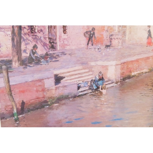 897 - Modern Print Venice Gilt Framed Approximately 16 Inches High x 30 Inches Wide