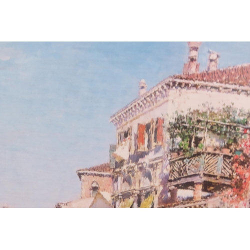 897 - Modern Print Venice Gilt Framed Approximately 16 Inches High x 30 Inches Wide