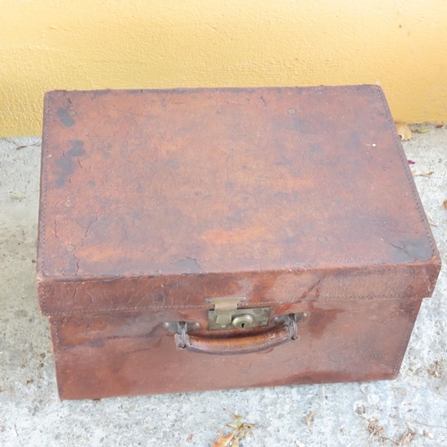 899 - Old Silk Top Hat in Fitted Leather Carry Case