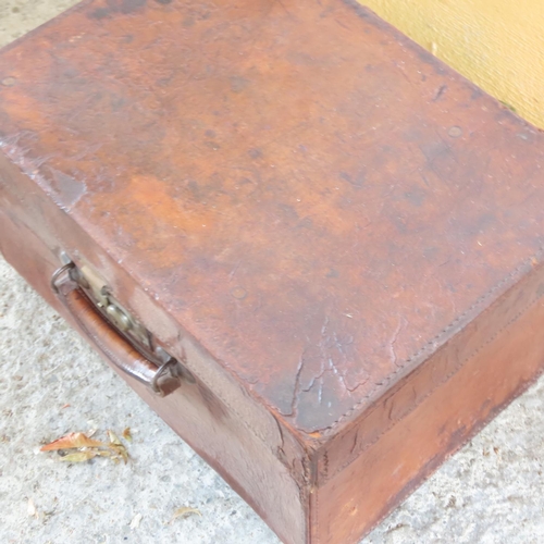 899 - Old Silk Top Hat in Fitted Leather Carry Case