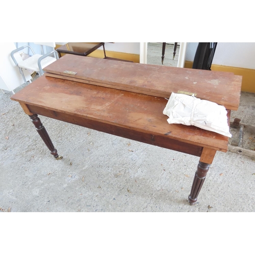 903 - William IV Drop Leaf Table Turned and Reeded Supports Approximately 50 Inches Wide x 31 Inches High