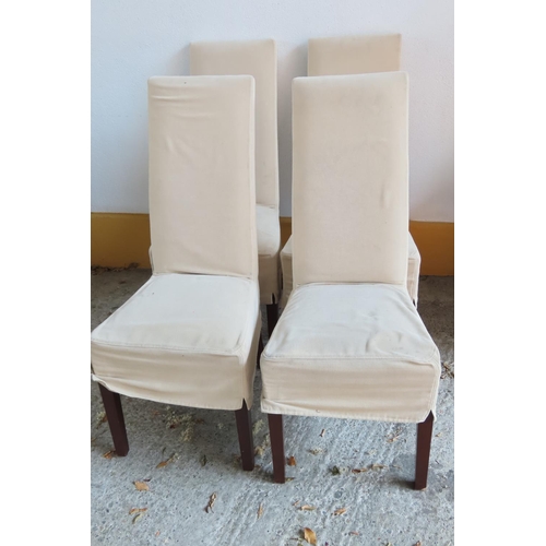 905 - Set of Four Modern Tall Back Dining Chairs