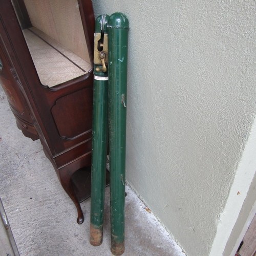 909 - Pair of Metal Tennis Net Posts