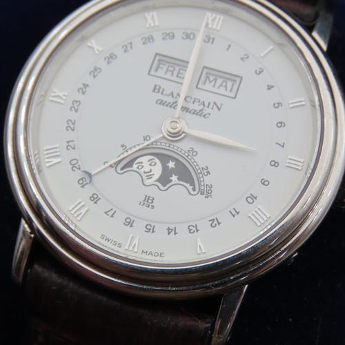 Blancpain Gentleman s Platinum Cased Villert Monophase Calendar