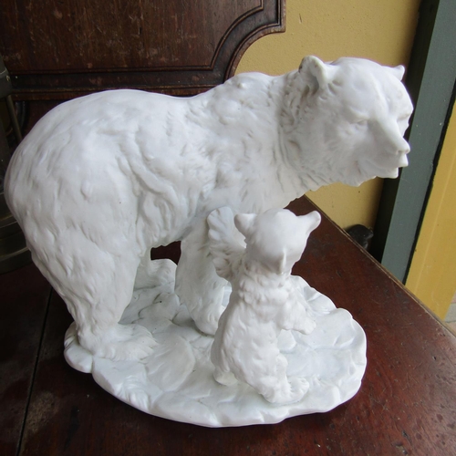 Kaiser Fine Porcelain Figure Bear with Cub Approximately 8 Inches Wide x 6 Inches High