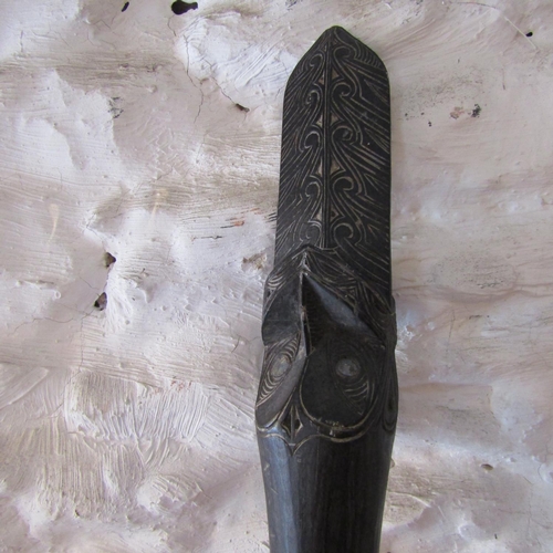 530 - Antique Maori South Seas Taiaha Carved Wood