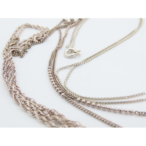 533 - Three Silver Pendant Necklaces Attractively Detailed Each Mounted on Silver Chains