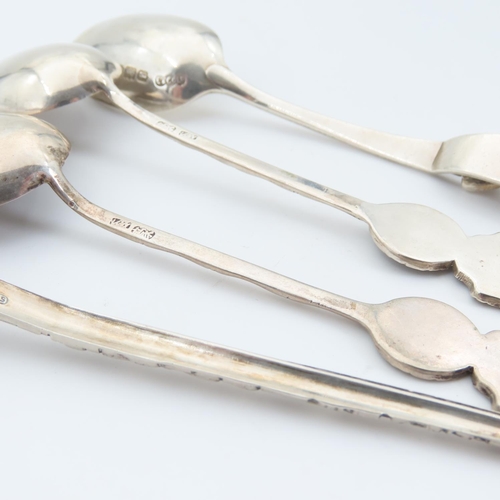 550 - Four Silver Teaspoons Including Pair of Hong Kong Silver Examples