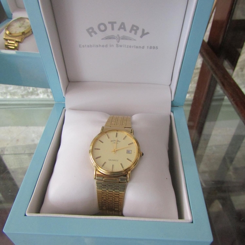 Rotary Gentlemans Date Aperture Plastic Design Working Order Contained within Original Presentation Box
