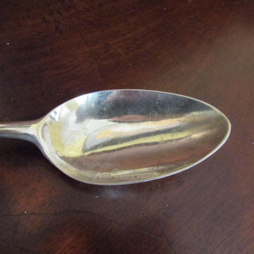 542 - Antique Silver Marrow Spoon and Scoop Approximately 8 Inches Long