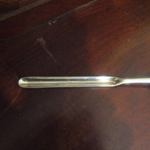 542 - Antique Silver Marrow Spoon and Scoop Approximately 8 Inches Long